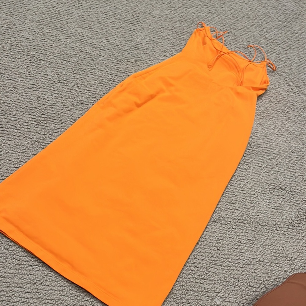 babaton Contour Scoopback Dress citron orange xxs - Picture 9 of 9